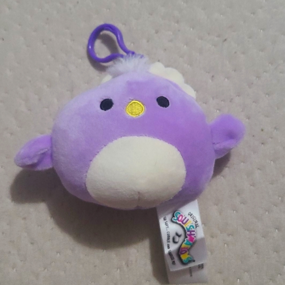 Peacock Clip on Squishmallow